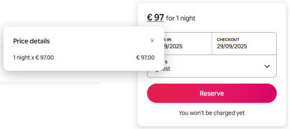 Fig. 1: Descuento de última hora no promocionado activamente.